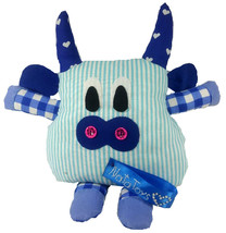 Handmade &quot;Cow&quot; toy in blue cotton - 1R12 - $44.18 CAD