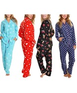 Angelina Cozy Fleece Notch Collar Women&#39;s (2-Piece) Pajama Set with Pockets - $26.48