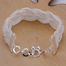 Cute holiday gift beautiful fashion women 925 Stamp Silver Jewelry Bracelets fre - £10.41 GBP