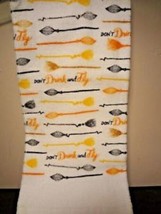 Halloween &quot;Don&#39;t Drink and Fly&quot; Kitchen Towel - £6.23 GBP