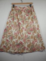 Vtg Women&#39;s ilyza Midi Skirt  Pink Floral Print Size 12 - £9.38 GBP