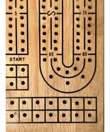 Vintage Hansen Inlay Wood Cribbage Board With Metal Pegs - - $22.44 CAD