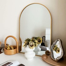 Harritpure 20&quot; X 30&quot; Arch Mirror Bathroom Wall Mounted Mirrors Gold Vanity - $48.96