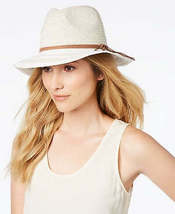 I.n.c. Striped-Brim Panama Hat,50+ UV protection - $25.99