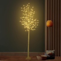 8Ft Lighted Birch Tree For Home Decor, Plug In Artificial Twig Tree Lights Decor - £69.85 GBP