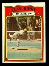 Vintage 1972 Topps Baseball Trading Card Clay Kirby Padres In Action #174 - £9.07 GBP