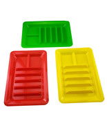 Set of Three Taco Holder Stand Up Divider Plates Multi Colored Plastic P... - $244.44 MXN