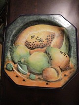 Majolica Santa Rosa Guanajuato Mexico Tray Square with Fruits 9 3/4&quot; [a4... - $1,968.14 MXN