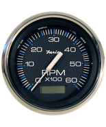 Faria Chesapeake Black 4&quot; Tachometer w/Hourmeter - 6000 RPM (Gas) (Inboa... - £114.53 GBP