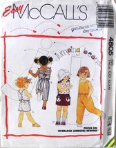 McCall&#39;s Sewing Pattern 4805  Tops Shorts Pants Capri Pants Size 4-6 - £7.18 GBP