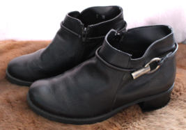 David Tate Miller Women&#39;s Black Calfskin Leather Booties Handcrafted In Italy~6~ - £29.88 GBP
