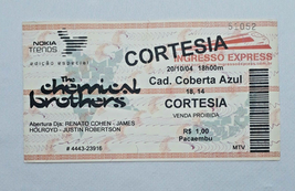 Ticket Stub The Chemical Brothers - Brazil / São Paulo Pacaembu 20/oct/2004 - £11.87 GBP