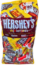 Hershey&#39;s Miniatures Variety Pack Chocolate Candy 180 Pcs EXP 05/2026 - $32.57