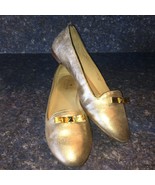 Kate Spade Metallic Gold Leather TREAT Ballet Flat, Style#51, Size 10m-E... - £54.25 GBP
