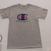 Champion Authentic USA RN#15763 Men's Gray Cotton Blend T-Shirt Size Small image 11