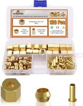 120Pcs 1/4 Inch Compression Fittings Assortment Kit -（1/4&quot;), Oil And Ine... - £24.69 GBP