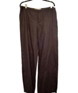 E-Col-O-Gie Wide Leg Linen Pants Black Women size 14 - £15.92 GBP