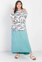 Women&#39;s Plus Size Zebra Print Flannel Long Sleeve Top (1XL) - £27.01 GBP