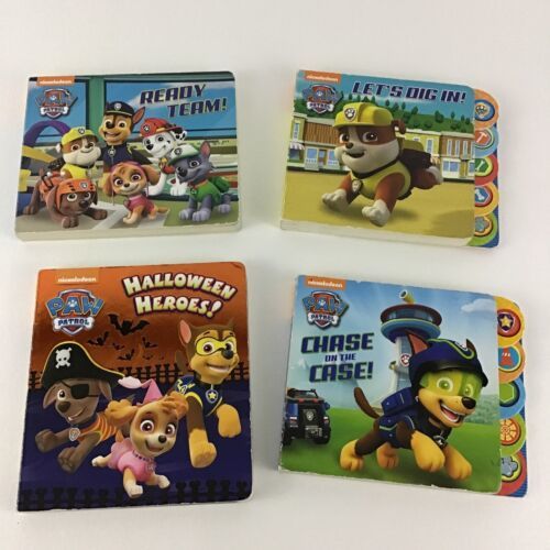 Primary image for Nickelodeon Paw Patrol Board Book Lot Halloween Heroes Ready Team Lets Dig In