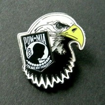 POW MIA USA BALD EAGLE NOT FORGOTTEN LAPEL PIN BADGE 1 X 1.1 INCHES - $5.64