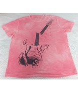 John Varvatos Star USA Men&#39;s Stone Wash Pink Broken Guitar Graphic T-Shi... - $56.10 CAD