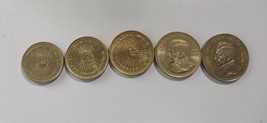 5 Argentine coins 1, 10,10,50, 100 pesos. 76,78,81 years - £22.08 GBP