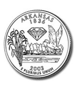 2003-P ARKANSAS GEM UNCIRCULATED STATE QUARTER~ INCLUDED~NICE - £2.45 GBP
