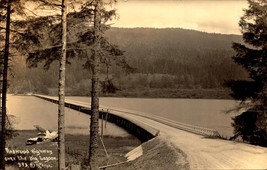 Redwood Highway, California, Over Big Lagoon, Or -RPPC 1933 Postcard BK60 - £6.19 GBP