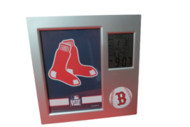 Boston Red Sox 4x6 Picture Frame Clock And Calendar Plastic Frame - £15.87 GBP