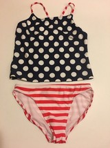 2-Piece Op Girl Swim Suit Tankini Set XL 14-16 Swimwear Polka Dot Blue U... - $16.99