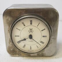 Silver Company Quartz Hong Kong Silver Plated  Clock International - $21.25