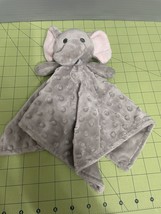 Crevent Gray Elephant Lovey Dotted  Plush Baby Security Blanket - $12.86