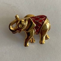 Elephant With Red Outfit Brooch Pin - £15.69 GBP