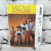 McCalls Costumes Sewing Pattern #M4952 Sz Kids 3-8 Pirates Halloween Uncut - £9.49 GBP