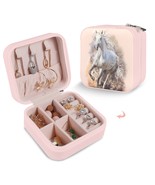 Leather Travel Jewelry Storage Box - Portable Jewelry Organizer - Gallop - £11.62 GBP