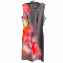 Elie Tahari Sheath Tank Dress Womens 2 Black Abstract Multicolor Floral ... - £59.09 GBP