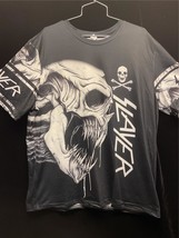 Tour Shirt Slayer Skull Profile All Over Print Shirt XXLARGE BLACK - £19.66 GBP