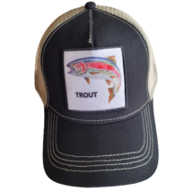 TROUT Hat Crazy Trucker Baseball Cap Mesh Panel Adjustable One Size Snap... - $21.77