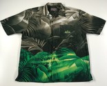 Interstate Batteries Hawaiian Shirt Mens L Leaves Palm Buttons Short Sle... - $12.24