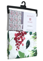 Avanti Home Botanical Shower Curtain 72&quot; x 72&quot; Red Green White Christmas... - £15.62 GBP