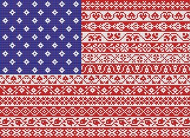 American Flag Stars and Stripes Bead Loom Tapestry Pattern Chart PDF BP_143 - £6.39 GBP
