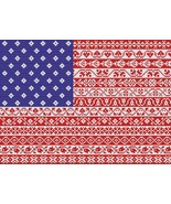 American Flag Stars and Stripes Bead Loom Tapestry Pattern Chart PDF BP_143 - £6.25 GBP