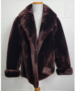 Vintage Beau Mouton Womens Brown Mouton Lamb Fur Open Front Coat S-M? - $54.45