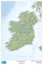 Republic of Ireland &amp; Northern Ireland Laminated Wall Map (MSH) - £155.46 GBP