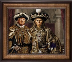 Wall Art of Donald Trump and Melania Trump 1700&#39;s  Hand Signed by the ar... - $1,138.50