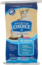 Premium Choice Carefree Kitty Unscented All-Natural Clumping Cat Litter - 25lb - £29.05 GBP