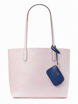 New Kate Spade Ava Reversible Tote with Pouch Double Faced Leather Pale Amethyst - £89.60 GBP