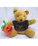 HALLOWEEN Trick or Treat TEDDY BEAR W/ PUMPKIN 4&quot; Plush STUFFED ANIMAL Toy - $272.87 MXN