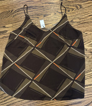 NEW Banana Republic Factory Women’s Camisole Brown Multi Print Size Large NWT - £26.86 GBP