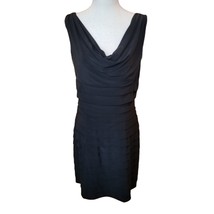 American Living Dress Sleeveless Black Size 10 Womens Lined Layers Ruffles Event - £33.59 GBP